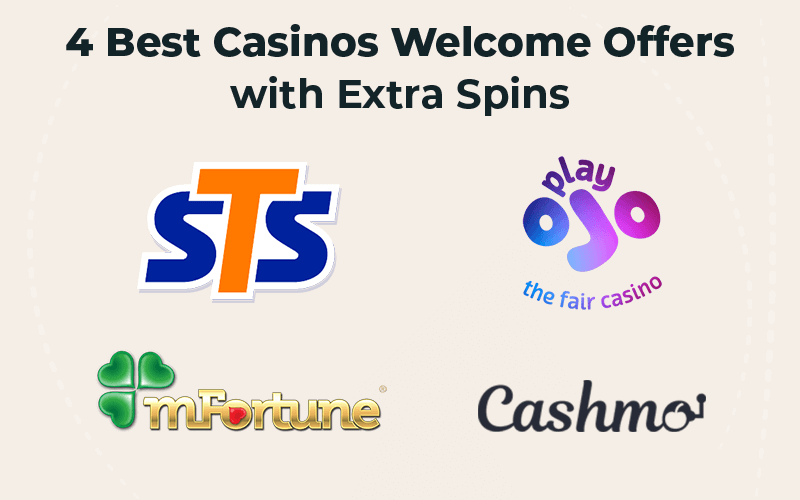 4 Best Casinos Welcome Offers with Extra Spins