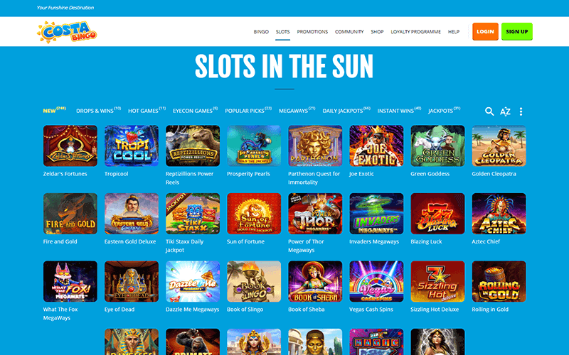 Costa Bingo Slots Preview