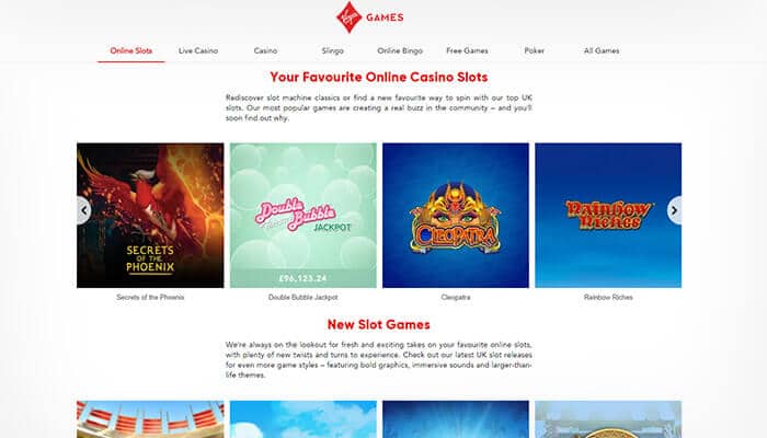 Virgin Games slots preview