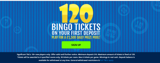 ♛ 120 Bingo Tickets as First Deposit at Bringo Bingo