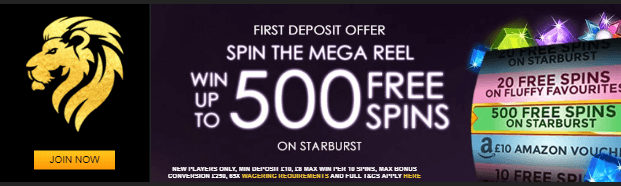 ♛ 500 Spins on Starburst on First Deposit at Play Leon