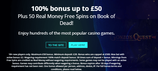 ♛ 100% First Deposit Bonus up to $50 + 50 No Wagering Spins