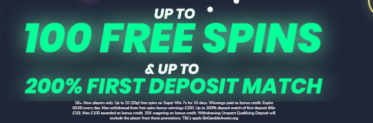 ♛ First Deposit Bonus: Up to 100 Extra Spins + up to 200% Deposit Match up to $100