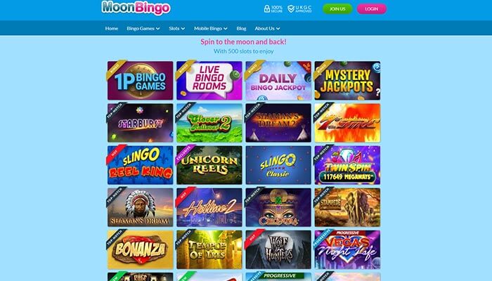 Moon Bingo slots preview