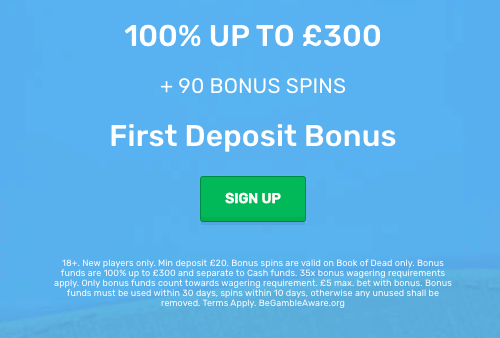 ♛ First Deposit Bonus: 100% up to $300 + 90 Spins on Book of Dead