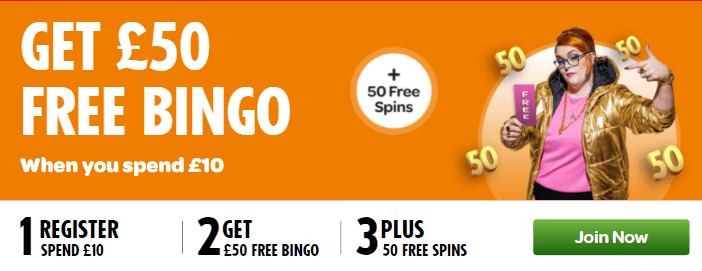 ♛ First Deposit Bonus: Spend $10, Get $50 Bingo Bonus + 50 Spins