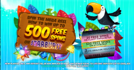 ♛ 500 Extra Spins on Sturburst on First Deposit