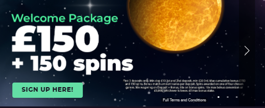 ♛ Welcome Package up to $150 + 150 Bonus Spins