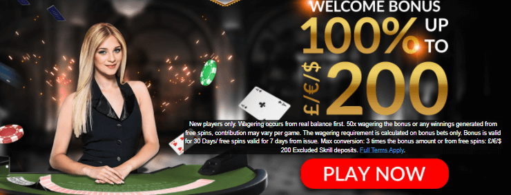 ♛ 100% Match Bonus up to $200 on First Deposit