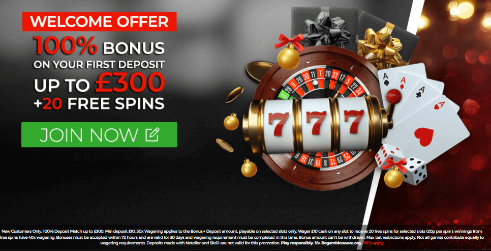 ♛ 100% up to $300 + 20 Extra Spins