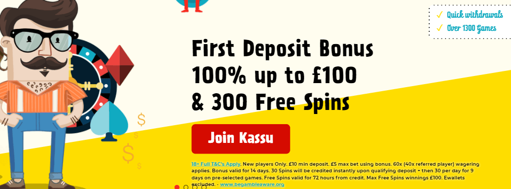 ♛ 100% up to $100 + 300 Spins