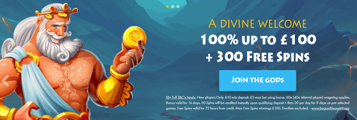 ♛ 100% up to $100 + 300 Bonus Spins