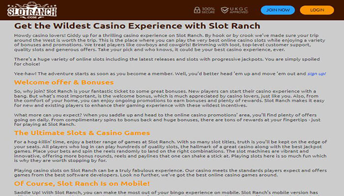 Slot Ranch perks preview