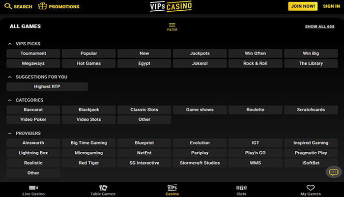 Vips Casino Vip picks preview